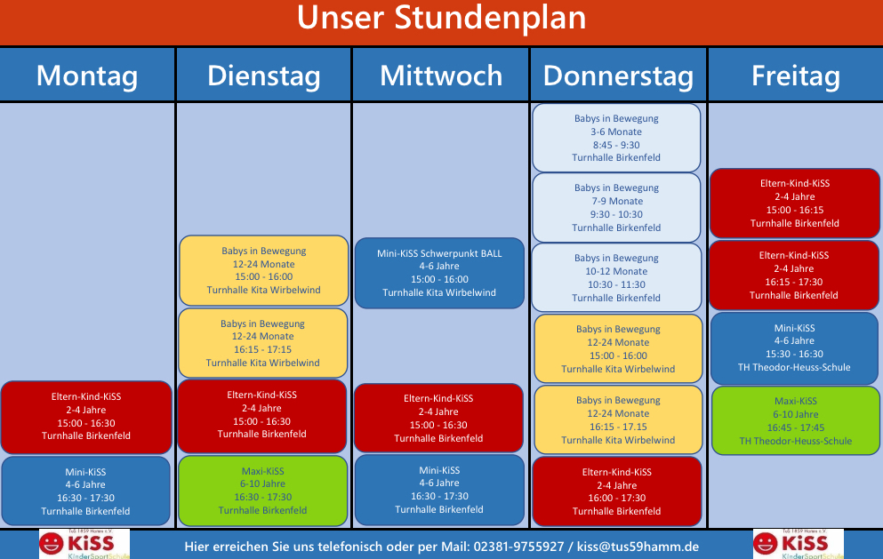 Stundenplan Stand April 26