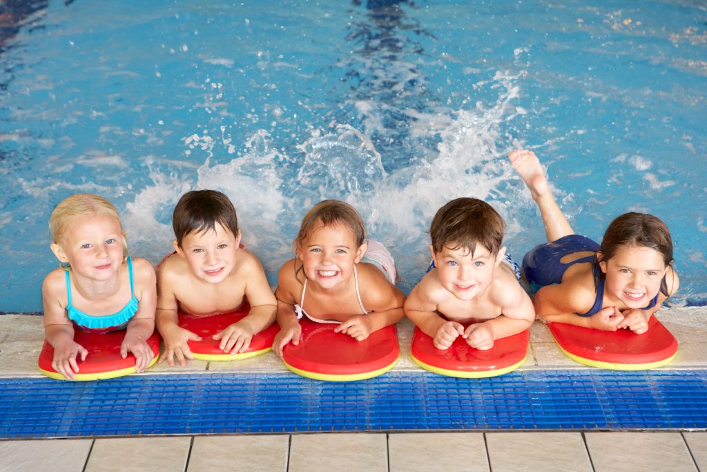 Children in swimming pool